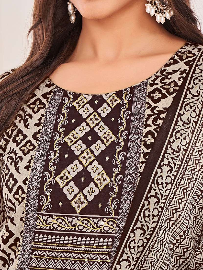 women printed kurta salwar with dupatta set - 21742687 - Standard Image - 5