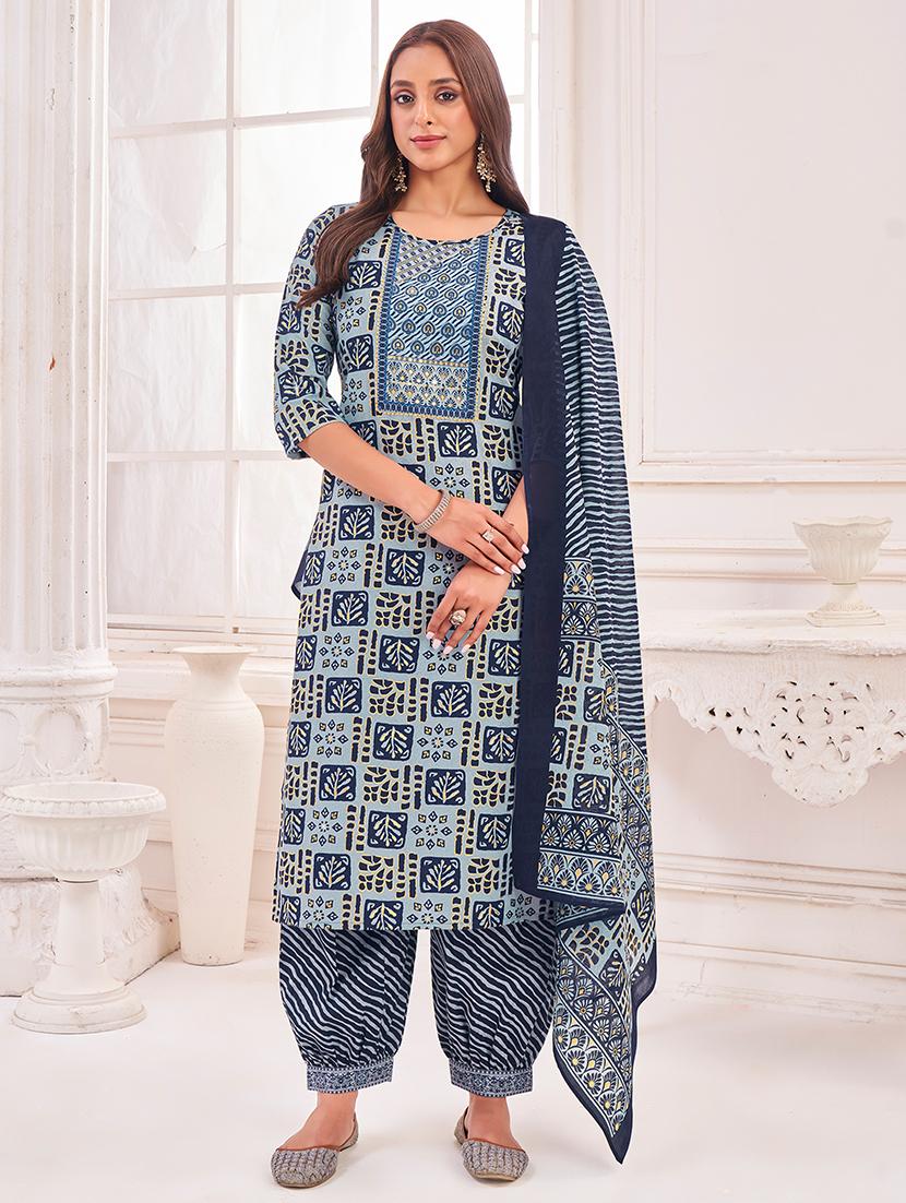 women printed kurta salwar with dupatta set - 21742688 -  Zoom Image - 0