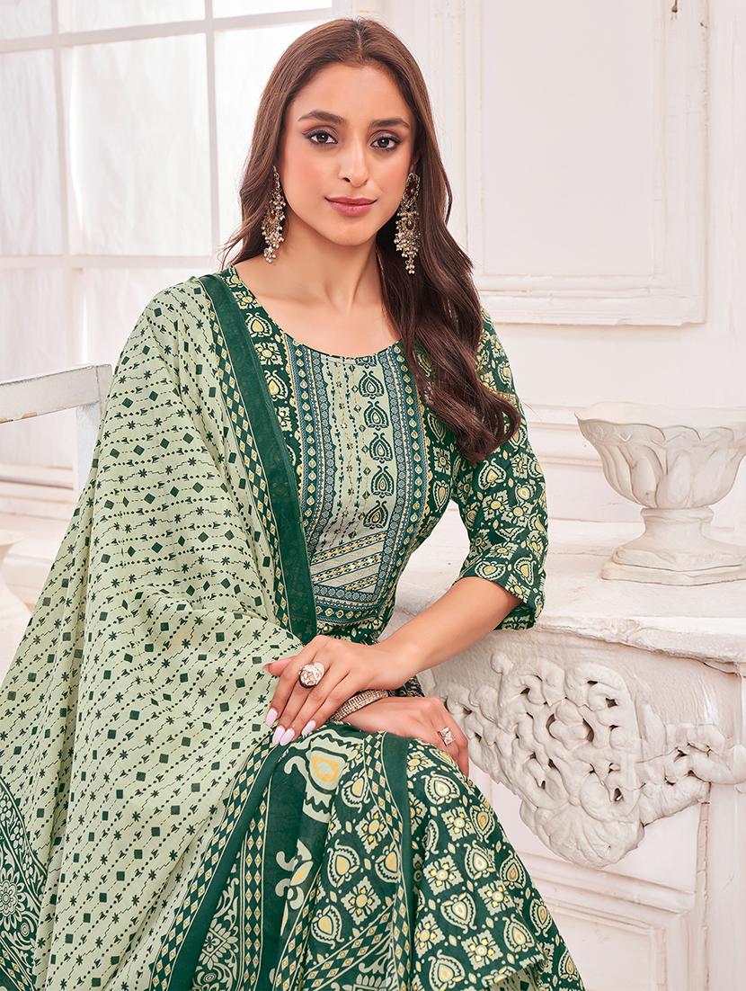 women printed kurta salwar with dupatta set - 21742689 - Standard Image - 3