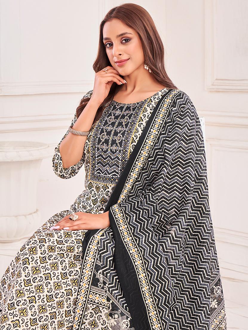 women printed kurta salwar with dupatta set - 21742691 - Standard Image - 3
