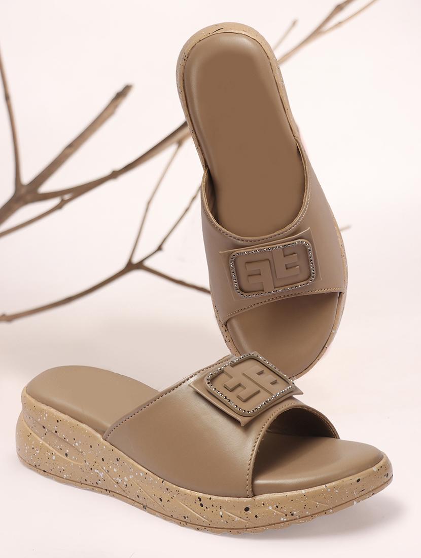 women beige slip on wedge - 21742747 - Zoom Image - 0