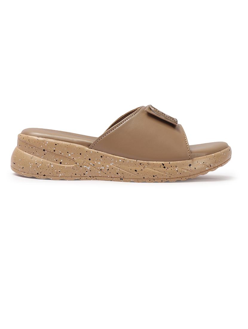 women beige slip on wedge - 21742747 - Standard Image - 3