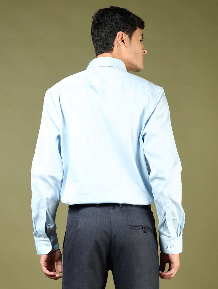 men solid long sleeve regular fit formal shirt - 21742773 - Standard Image - 3