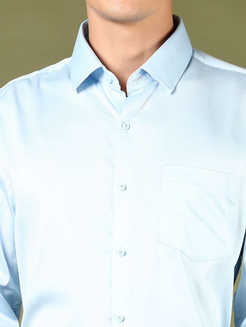 men solid long sleeve regular fit formal shirt - 21742773 - Standard Image - 5