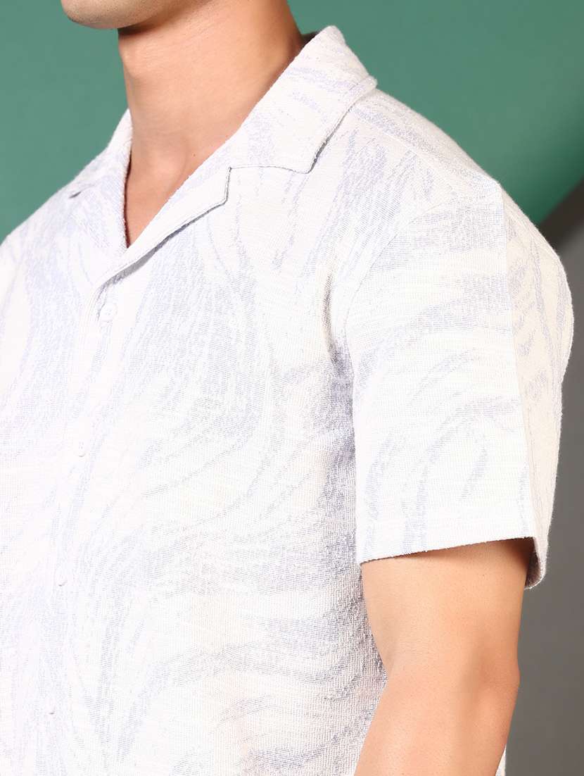 men self design short sleeve regular fit casual shirt - 21742792 -  Standard Image - 5