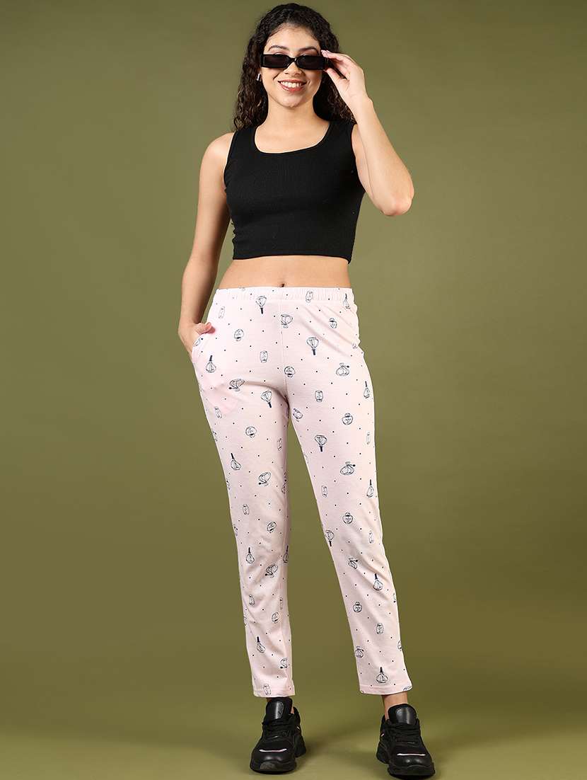 women printed low rise loungewear pajamas - 21742825 -  Standard Image - 5
