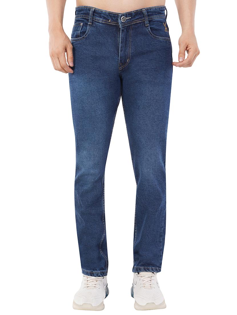 men light blue washed denim jeans