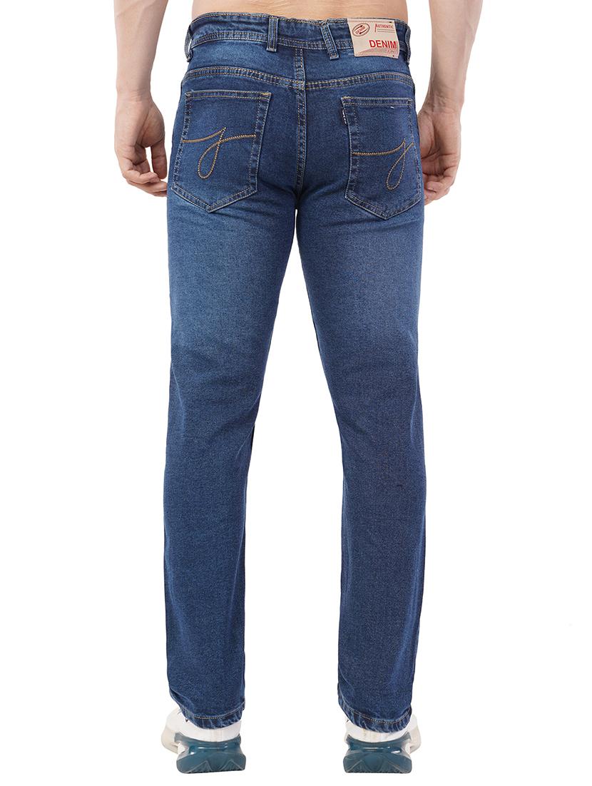 men light blue washed denim jeans - 21742867 - Standard Image - 3