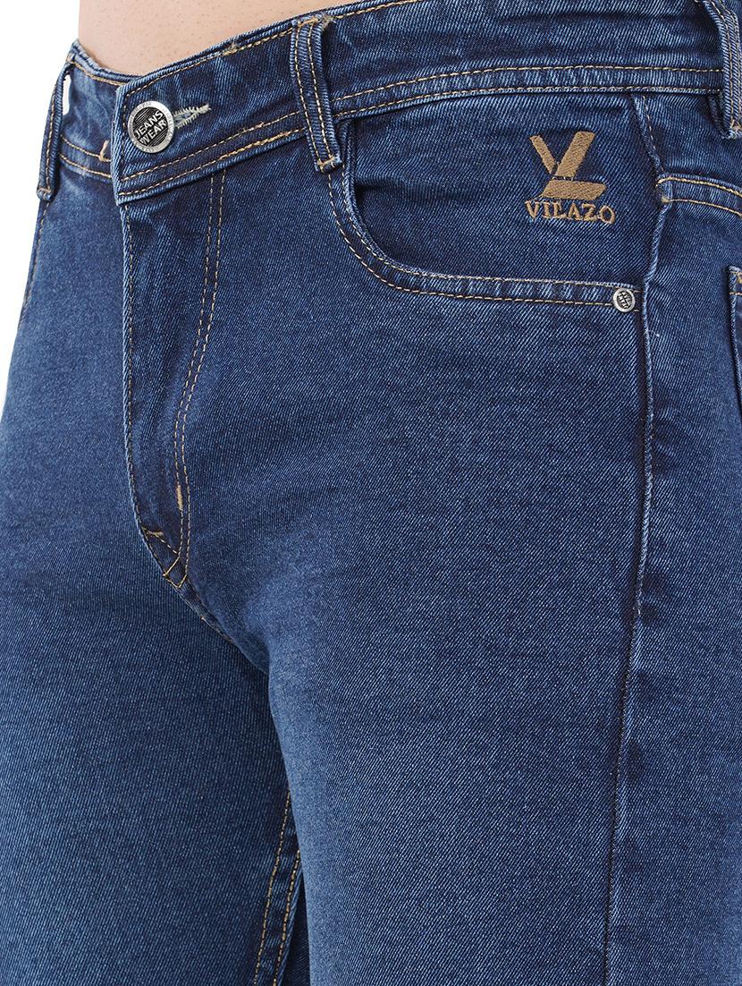 men light blue washed denim jeans - 21742867 - Standard Image - 5