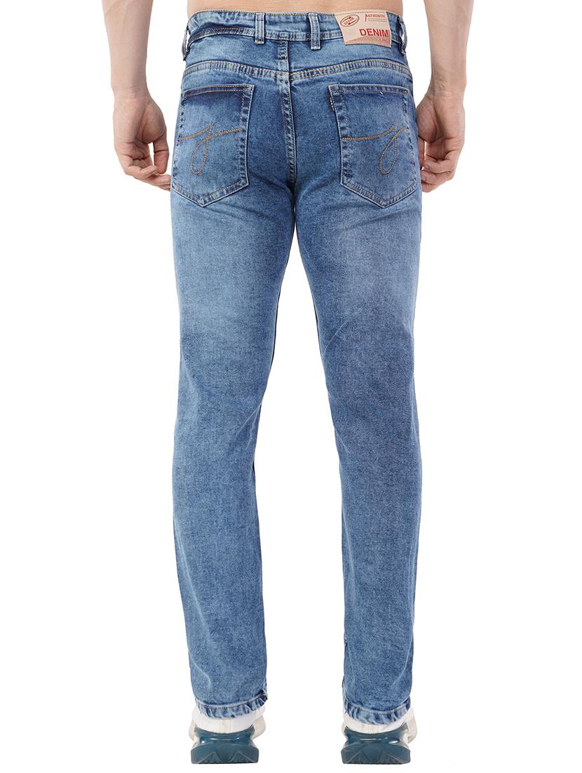 men light blue washed denim jeans - 21742869 - Standard Image - 3