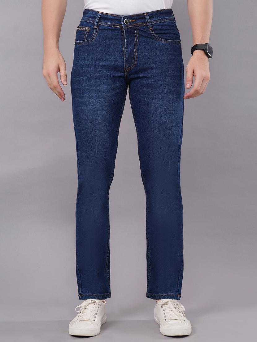 men blue washed denim jeans - 21742870 -  Zoom Image - 0