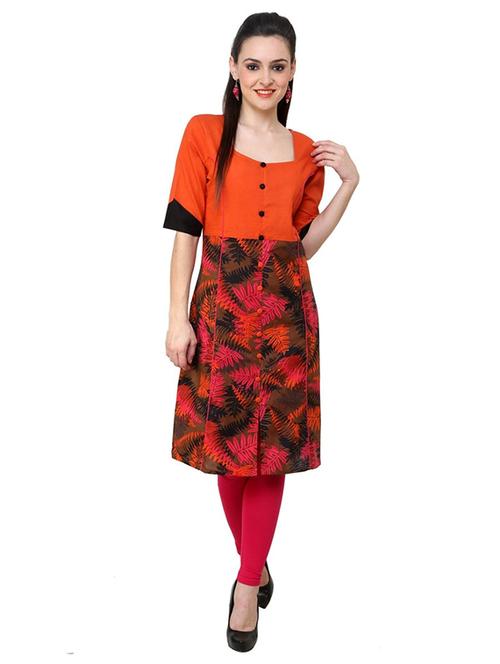 women printed round neck kurta - 21742982 - Standard Image - 0