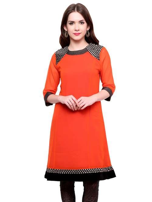 women printed round neck a-line kurta - 21743018 -  Standard Image - 0