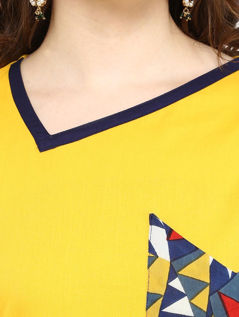 women placement print short sleeve a-line kurta - 21743057 - Standard Image - 3
