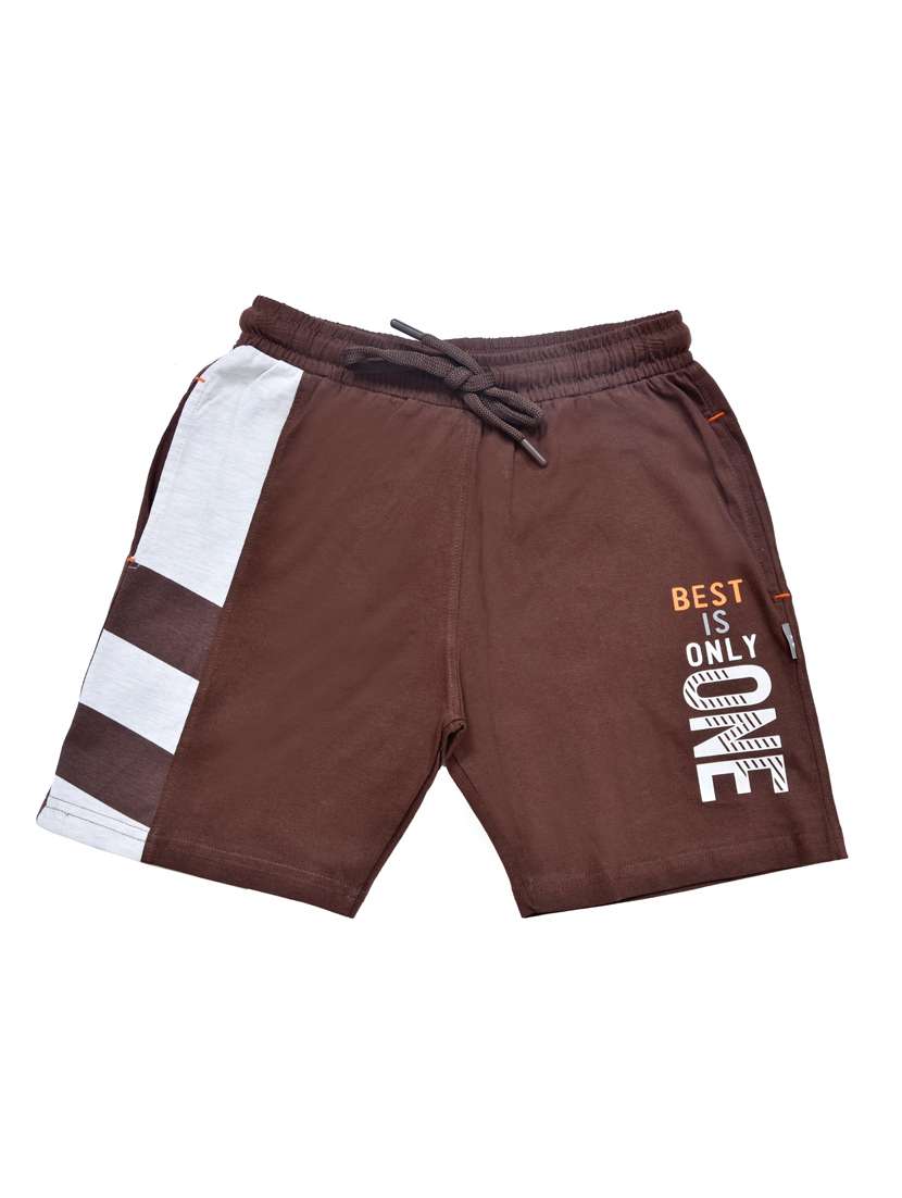 boys color block mid rise shorts