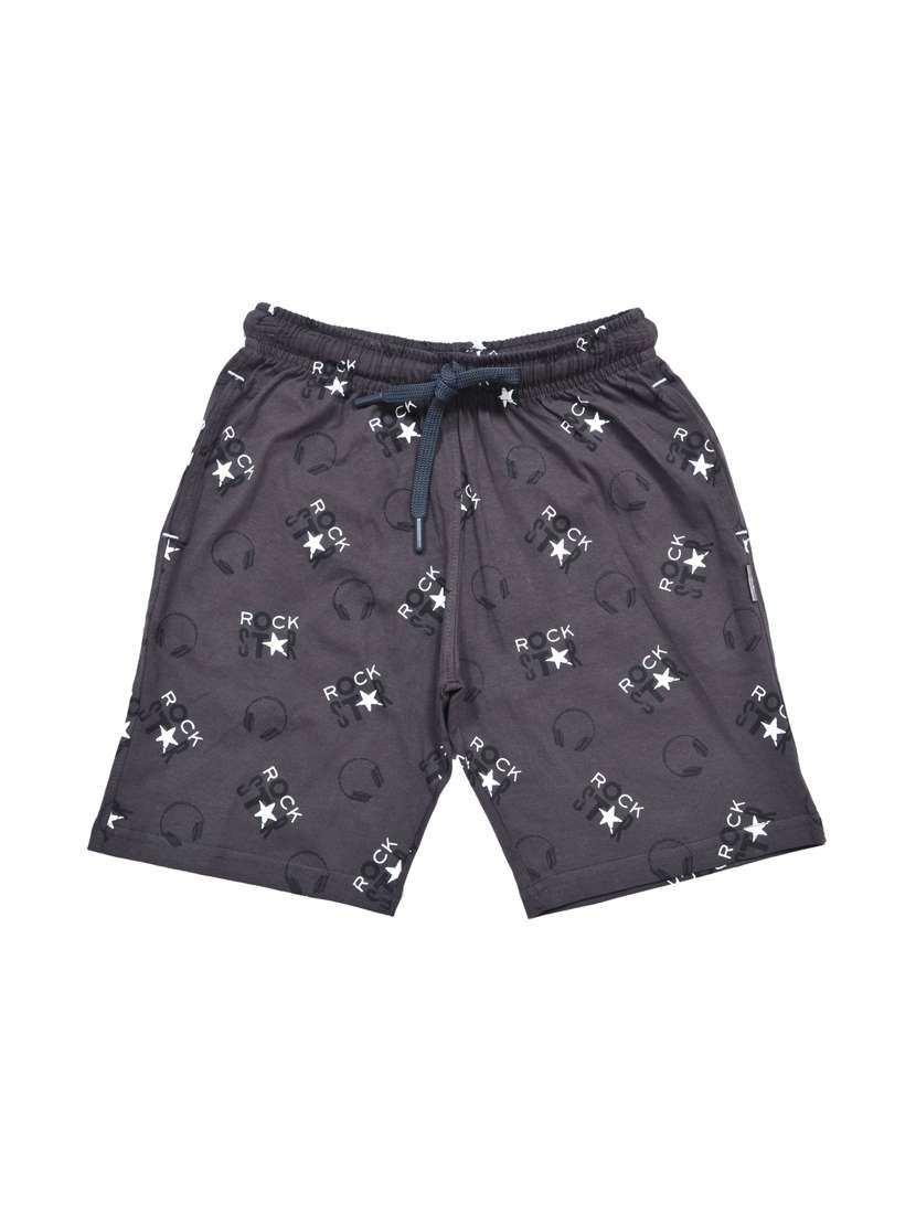 boys printed mid rise shorts