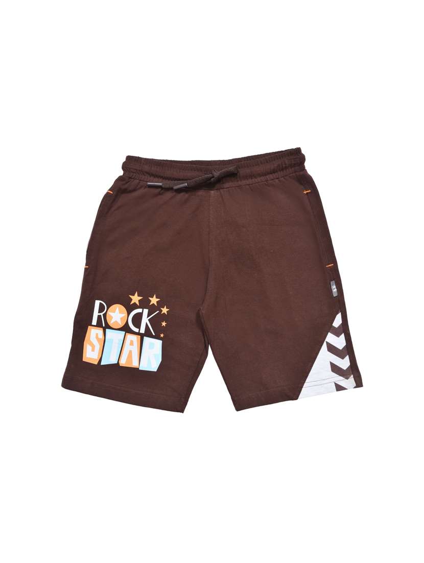 boys printed mid rise shorts