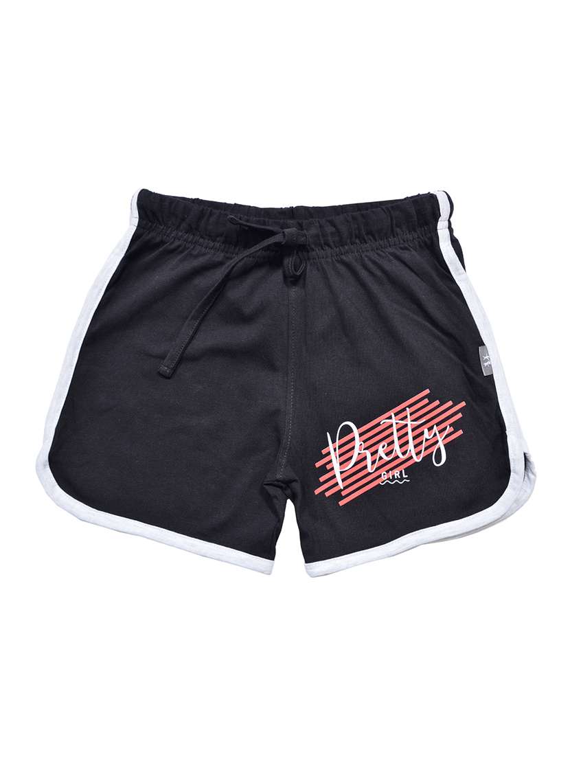 girls placement print mid rise shorts