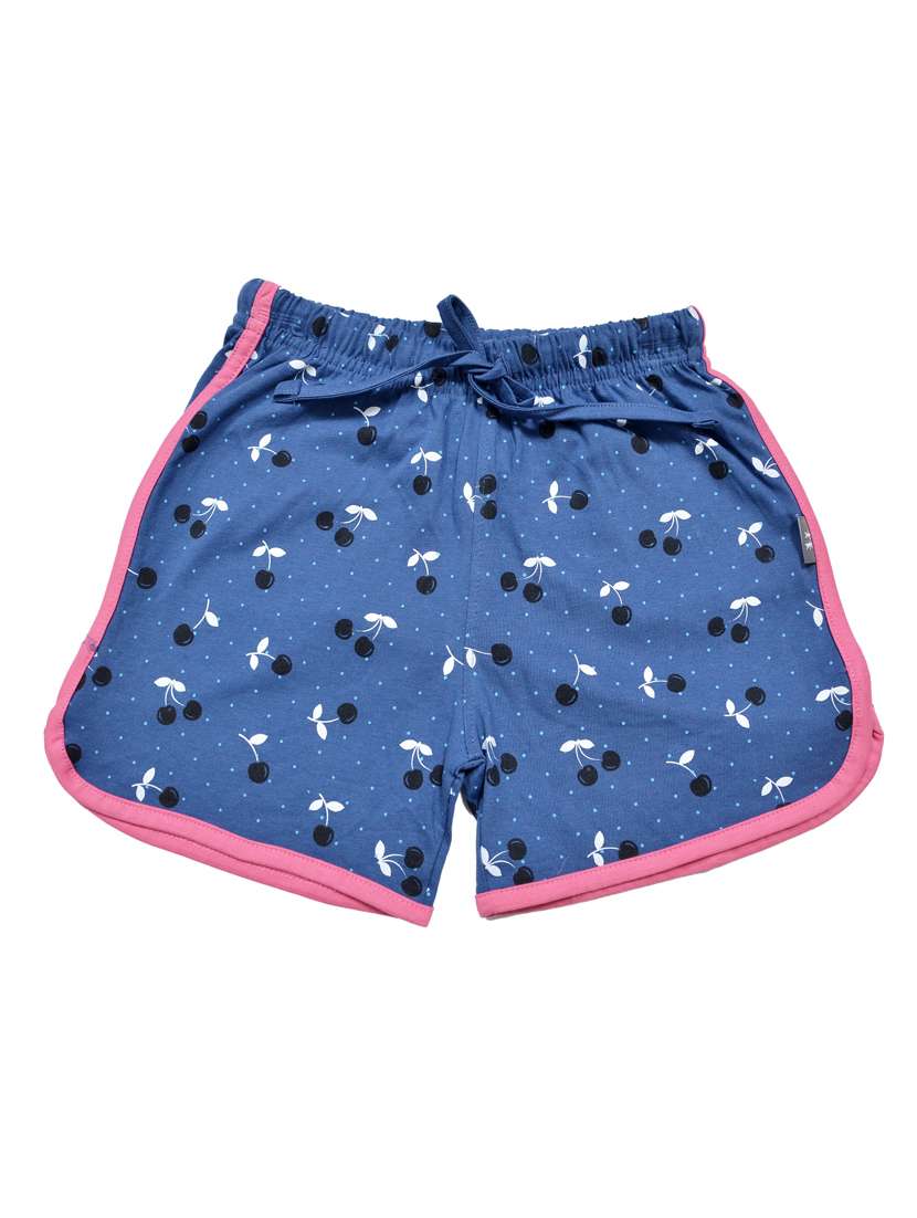 girls printed mid rise shorts