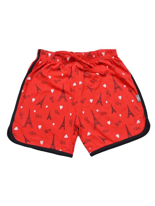 girls printed mid rise shorts - 21743147 - Standard Image - 0