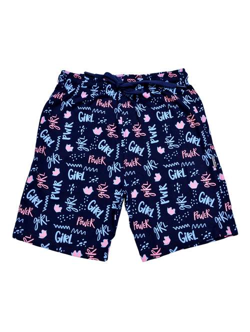 girls printed mid rise shorts - 21743172 - Standard Image - 0
