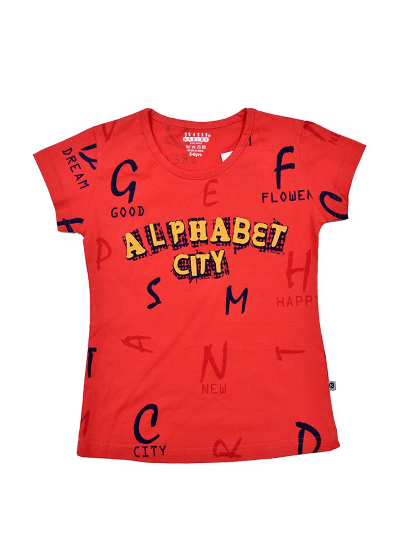girls printed round neck tee - 21743179 - Zoom Image - 0