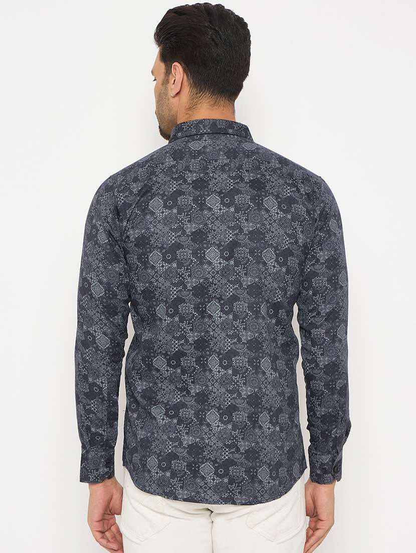 men long sleeves printed casual shirt - 21743187 - Standard Image - 3