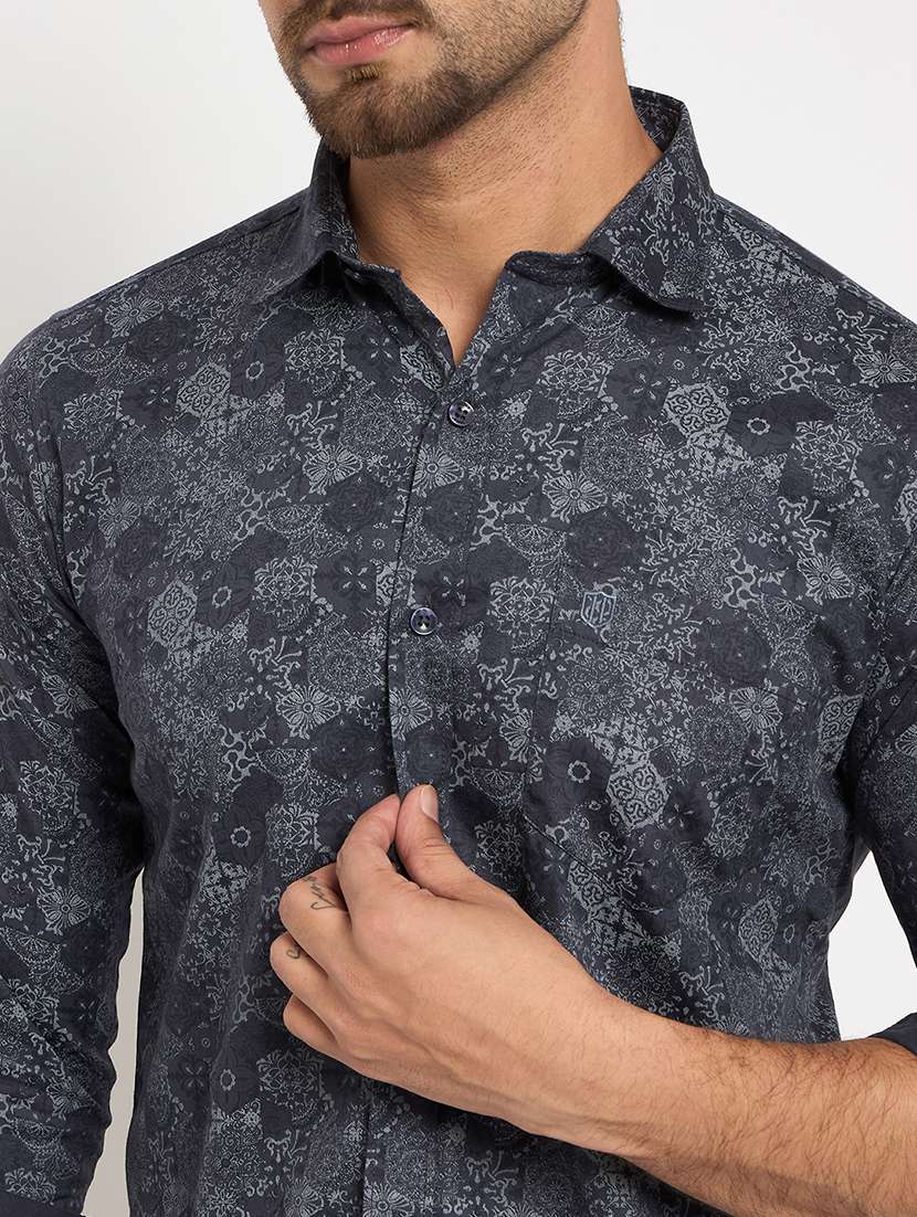 men long sleeves printed casual shirt - 21743187 - Standard Image - 5