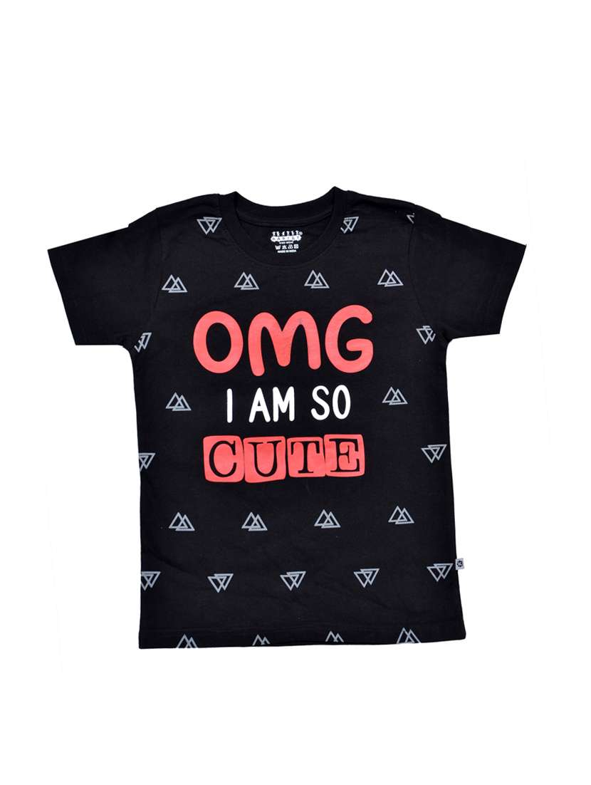 boys printed round neck t-shirt