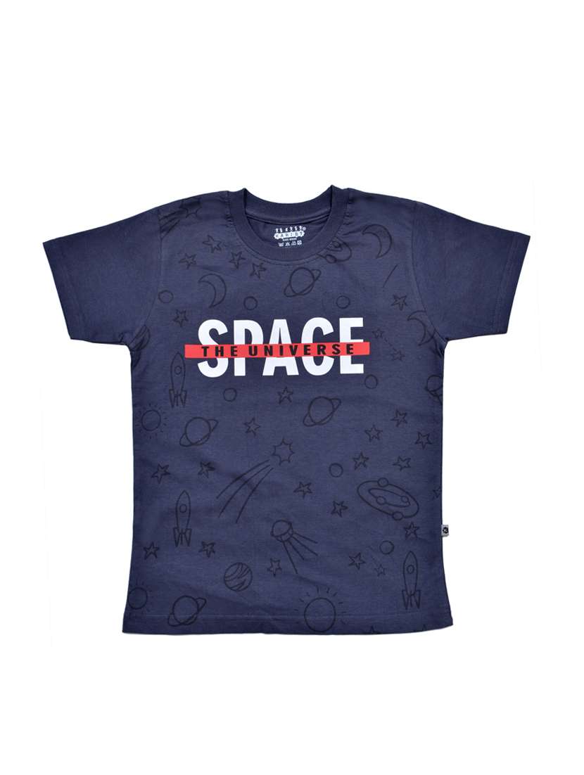 boys printed round neck t-shirt