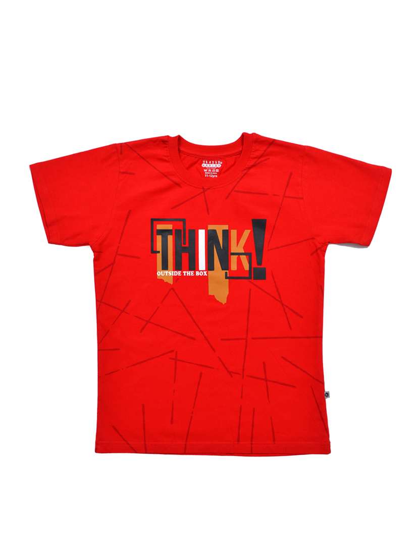 boys printed round neck t-shirt - 21743233 - Zoom Image - 0