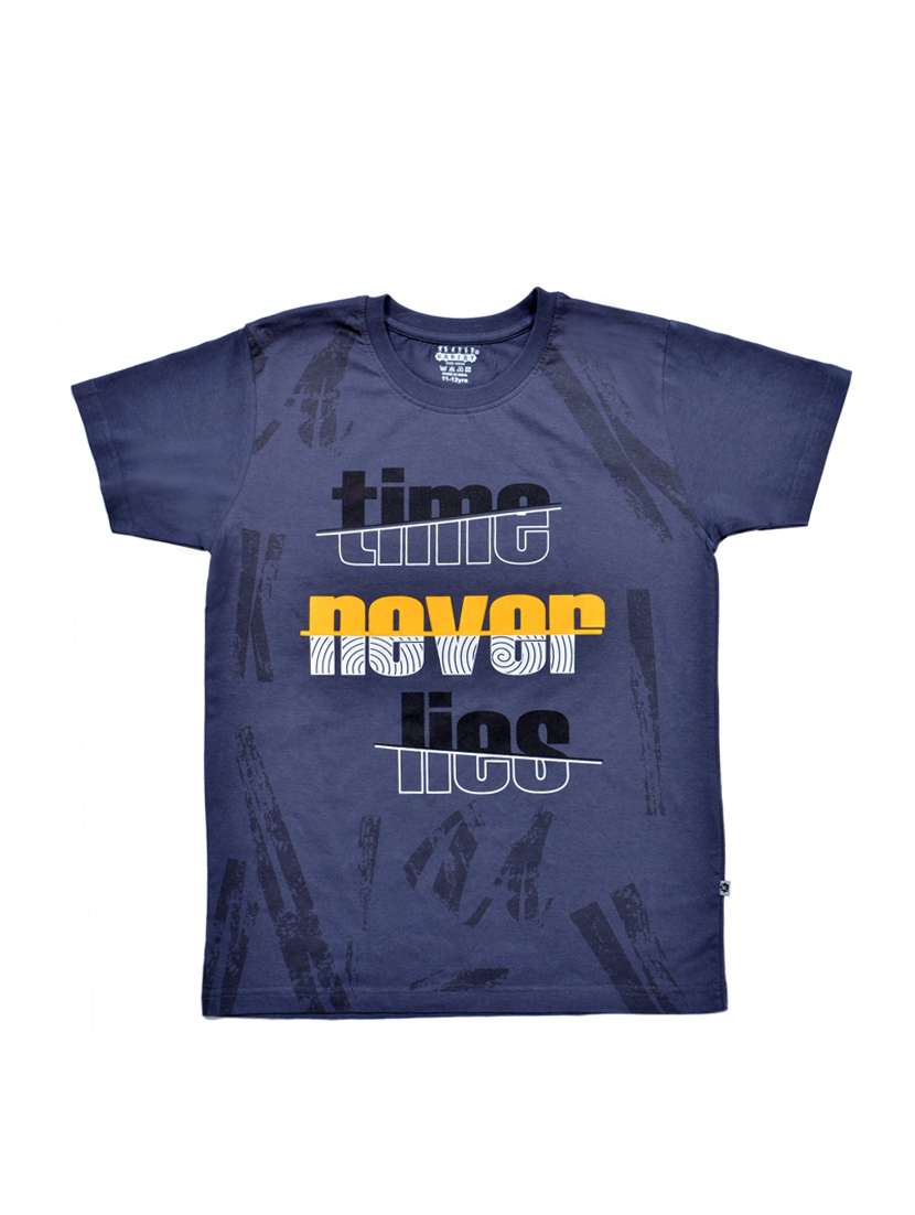 boys printed round neck t-shirt