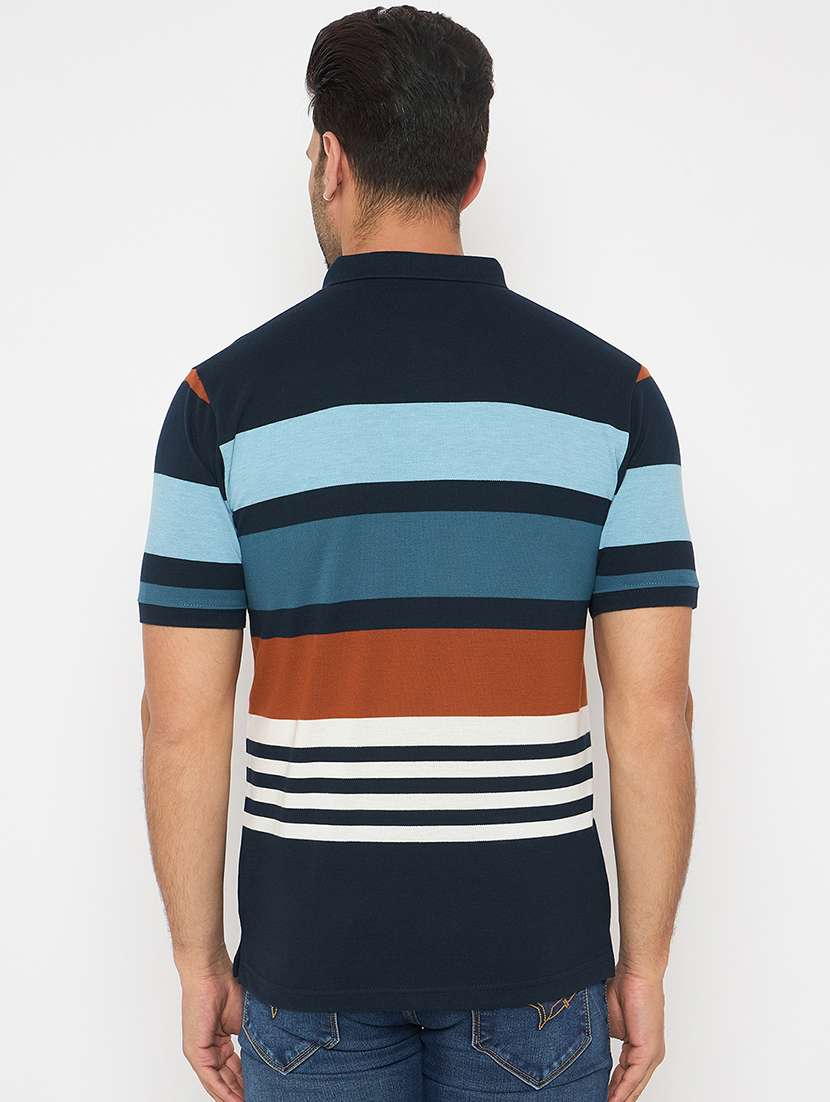 men short sleeves color block polo t-shirt - 21743254 -  Standard Image - 3