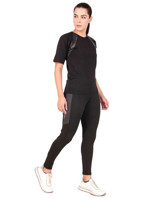 women black placement print active wear co-ords set - 21743316 - Standard Image - 0