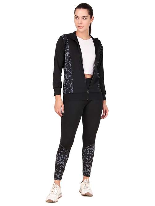 women black placement print active wear co-ords set - 21743317 - Standard Image - 0