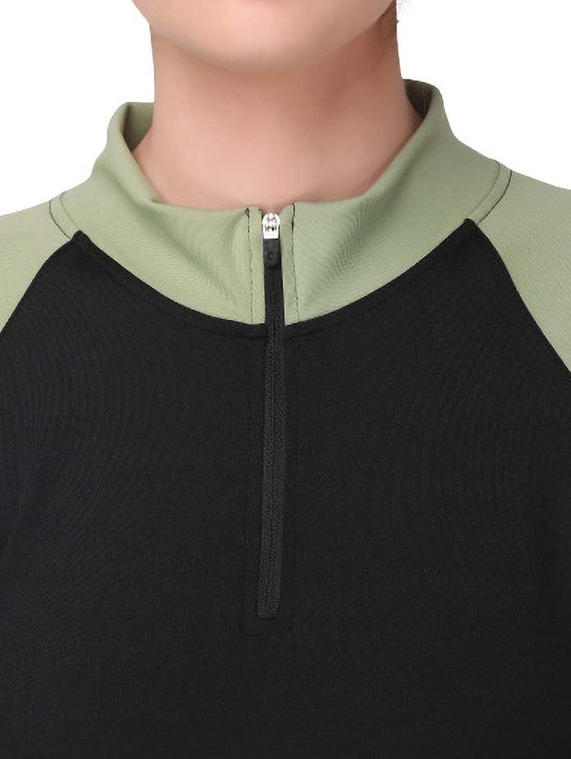 women black color block active wear co-ords set - 21743331 -  Standard Image - 3