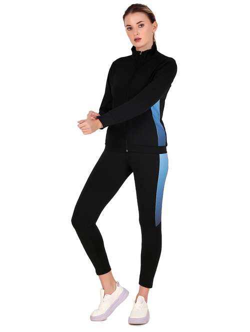 women black color block active wear co-ords set - 21743332 -  Standard Image - 0