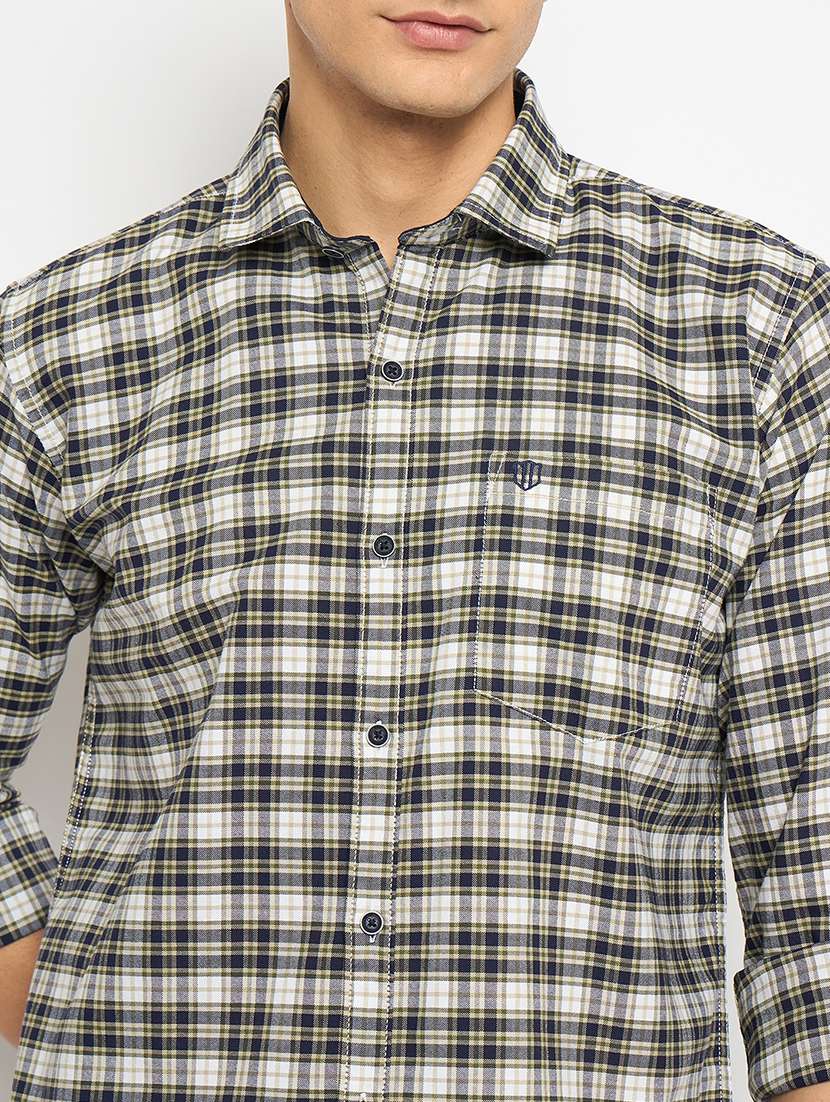 men long sleeves checkered casual shirt - 21743342 -  Standard Image - 5
