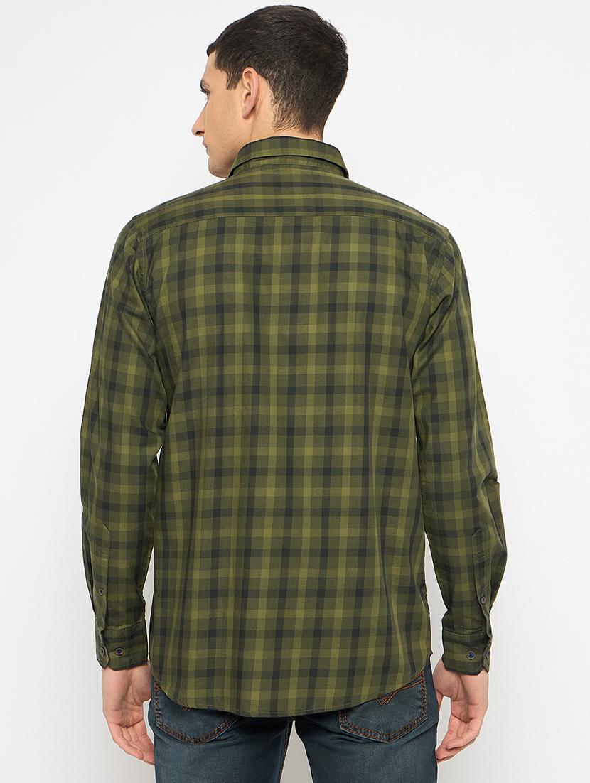 men long sleeves checkered casual shirt - 21743344 - Standard Image - 3
