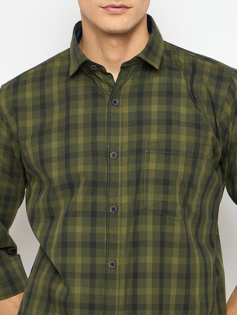 men long sleeves checkered casual shirt - 21743344 - Standard Image - 5