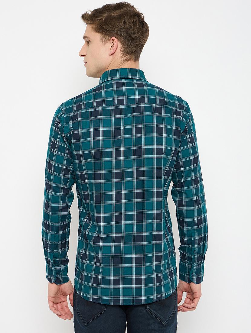 men long sleeves checkered casual shirt - 21743356 - Standard Image - 3
