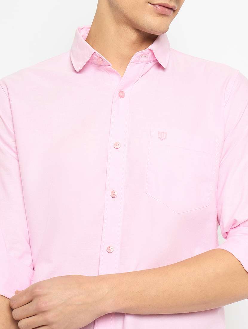 men long sleeves solid casual shirt - 21743360 -  Standard Image - 5