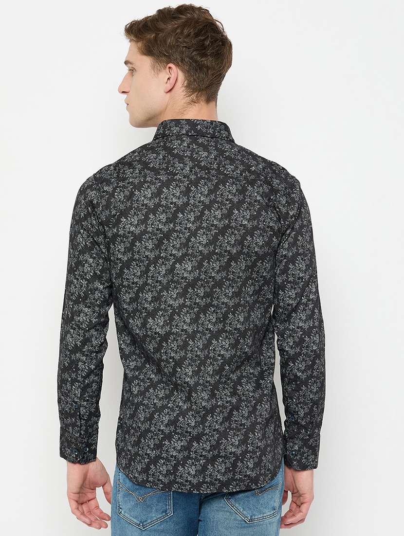 men long sleeves printed casual shirt - 21743366 -  Standard Image - 3