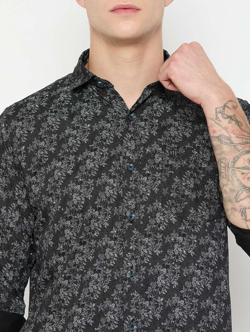 men long sleeves printed casual shirt - 21743366 -  Standard Image - 5