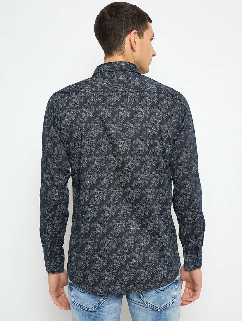 men long sleeves printed casual shirt - 21743367 -  Standard Image - 3