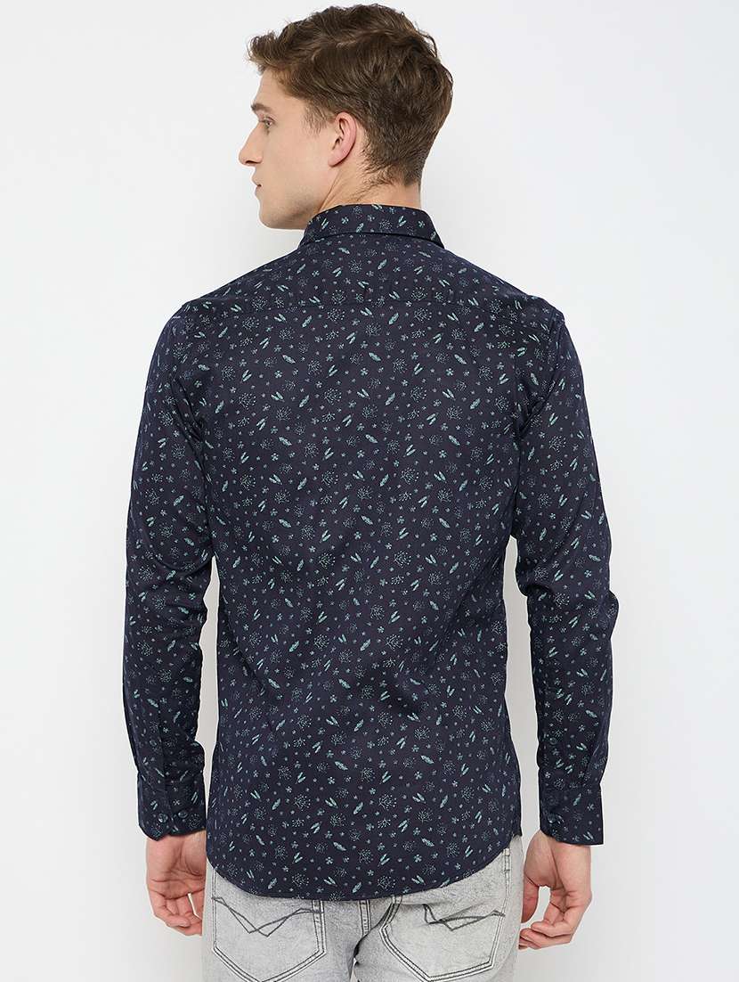 men long sleeves printed casual shirt - 21743372 -  Standard Image - 3