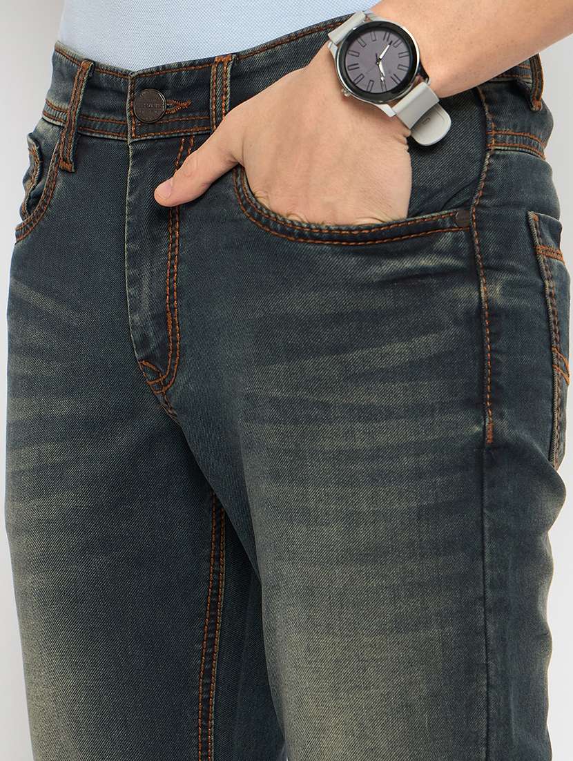men mid rise washed jeans - 21743382 -  Standard Image - 5