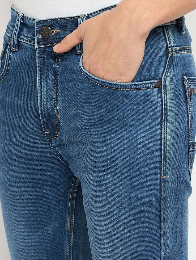 men mid rise washed jeans - 21743390 -  Standard Image - 5