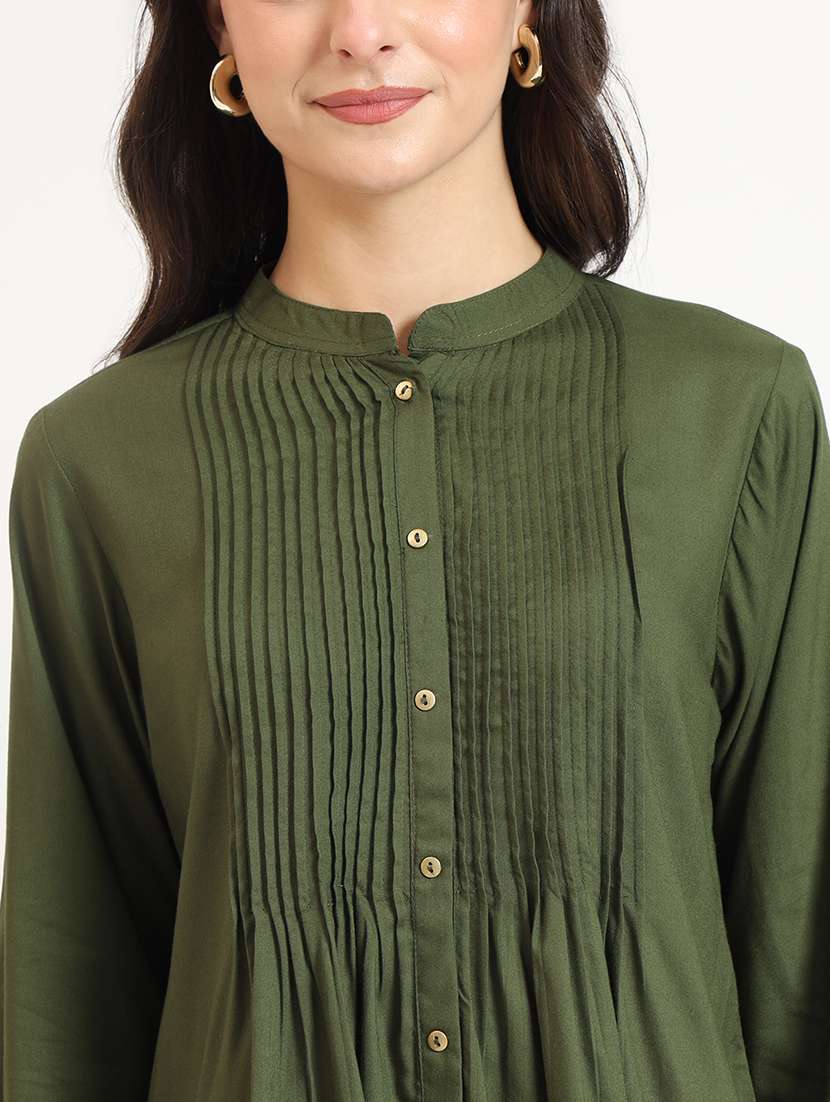 women solid long sleeve top - 21743415 - Standard Image - 5
