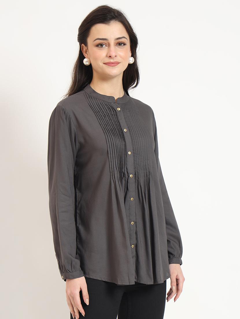 women solid long sleeve top - 21743416 -  Zoom Image - 0